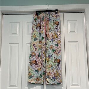 Colorful Cartoon Print Pajama Pants
